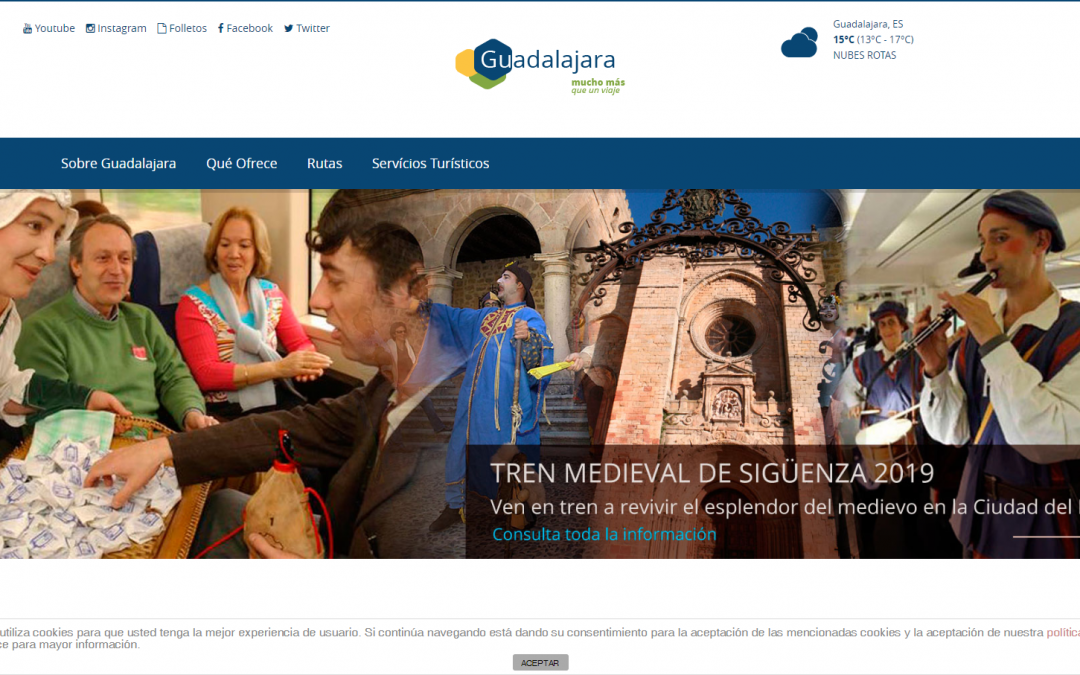 La Diputación de Guadalajara renueva su portal web de turismo